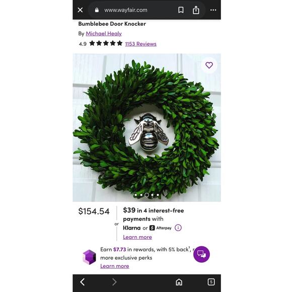 NWT Bumblebee Door Knocker By Michael Healy - Picture 11 of 16